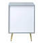 Table de chevet 2 tiroirs gris brillant-778262047