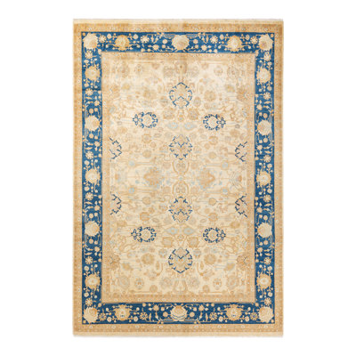Hayner One-of-a-Kind 6' 1" X 8' 10" 2010s Wool Area Rug in Ivory