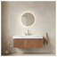Meuble-lavabo suspendu MURI de 122 cm (48 po) avec comptoir en pierre frittée gris pâle, lavabo en céramique et armoire de rangement en contreplaqué de chêne brun-136063093-136063096