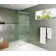 Gaia 30 in. x 78 in. Frameless Fluted Single Fixed Shower Panel