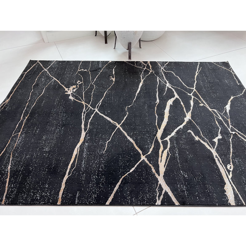 Abstract Indoor Rug, Rectangle 5'2" x 8'