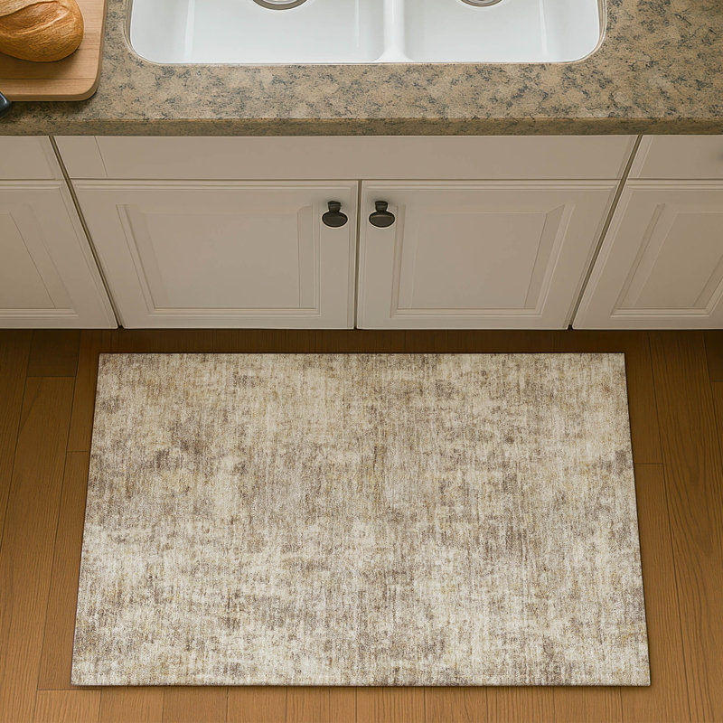 Premium Machine Washable Mayfield AMF2061 Abstract Rug, 1'8" x 2'6", Taupe