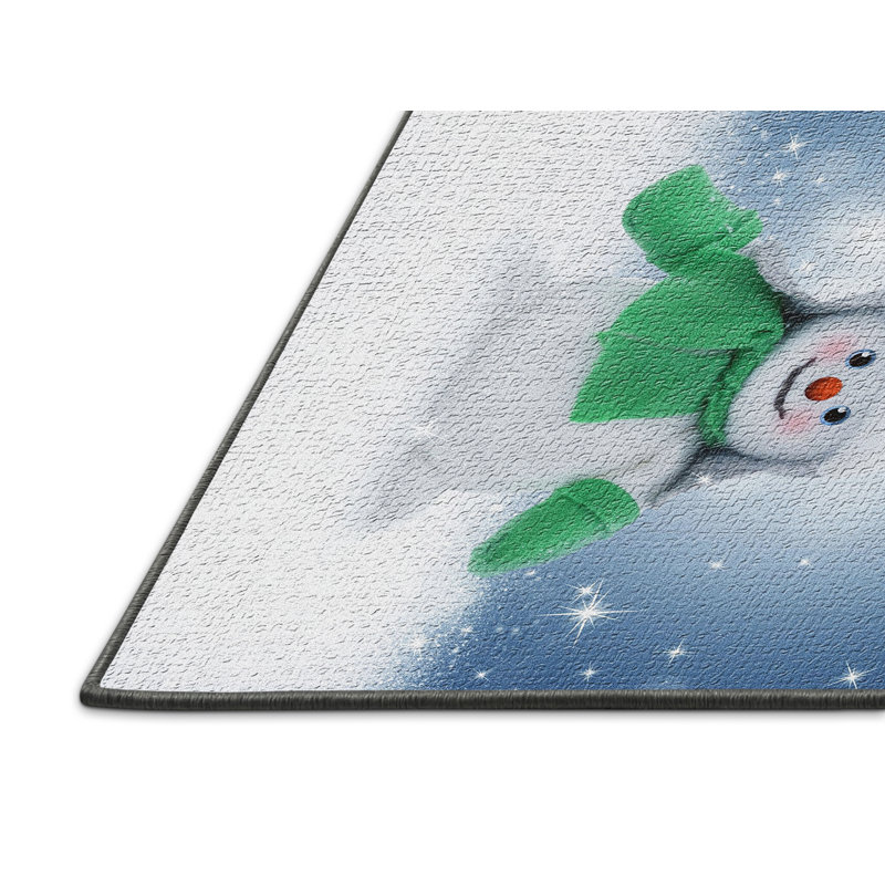 Tapis bleu bonhomme de neige, Rectangle 2 pi x 3 pi
