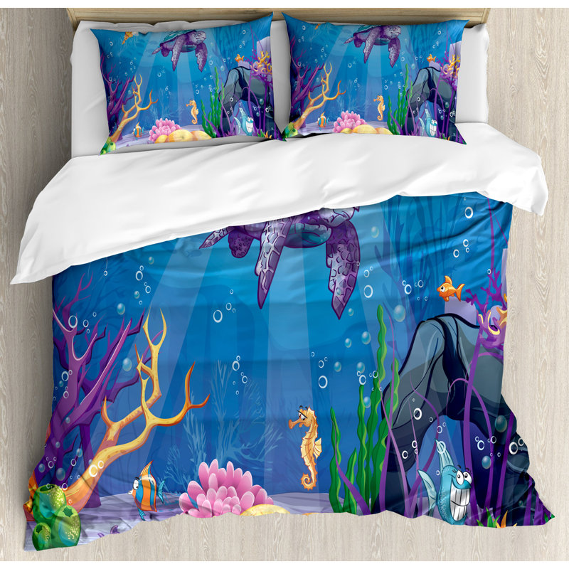 Turtle Underwater [EU ONLY] Duvet Cover Set, King