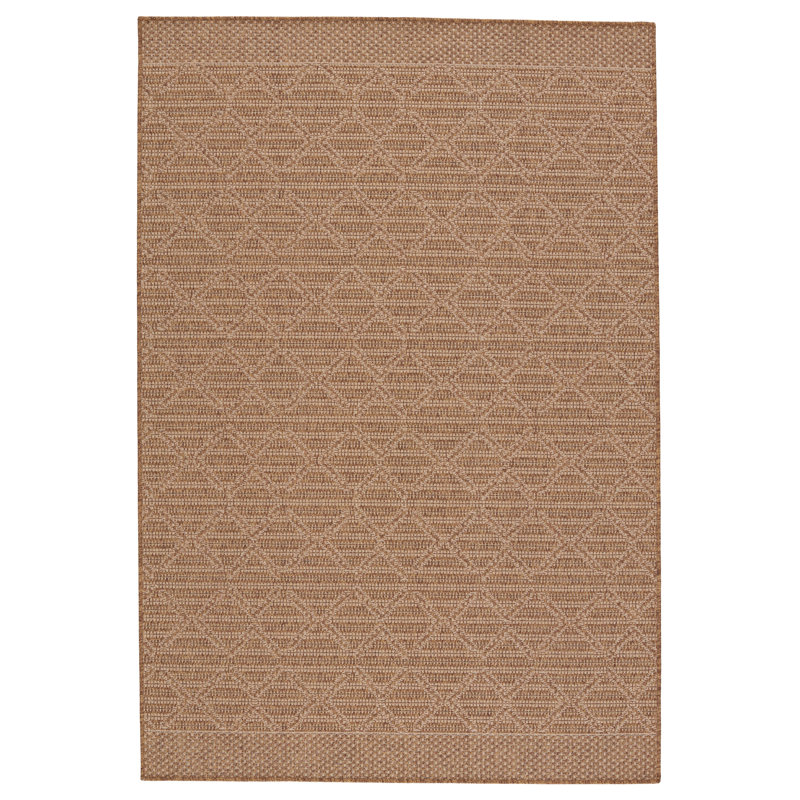Tapis intérieur / extérieur brun clair Lekeya, Rectangle 9 pi x 12 pi