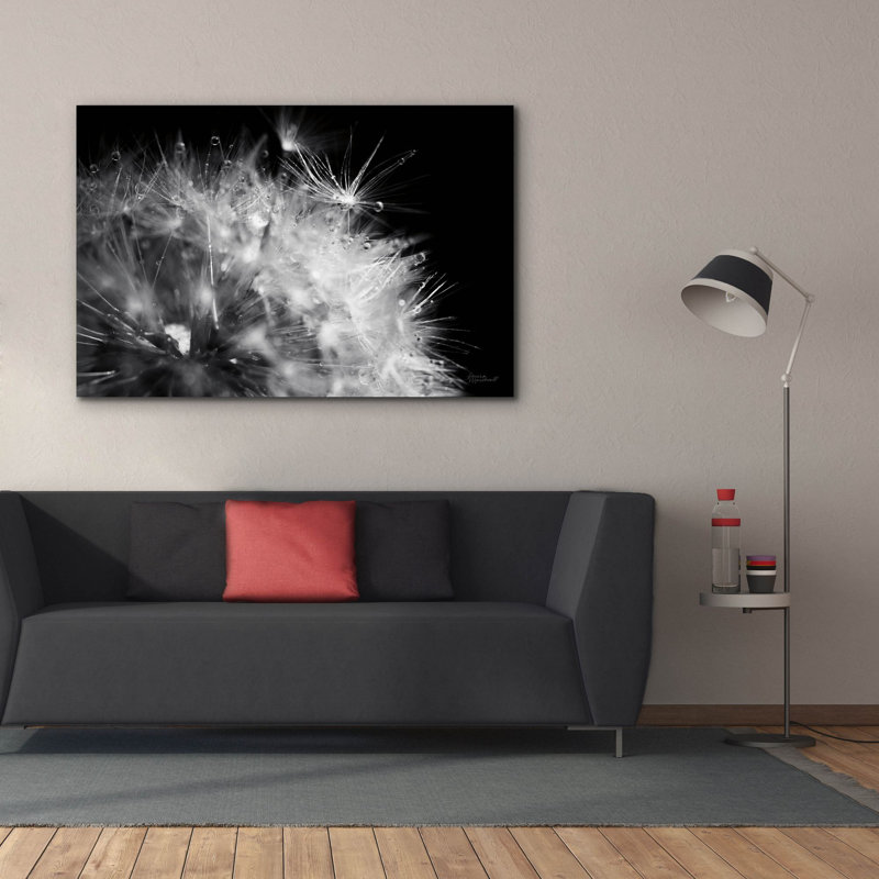 «Dandelion Dewdrops 1» par Laura Marshall, art mural sur toile, 40 po x 26 po, H 40 po x l 60 po x P 1,5 po