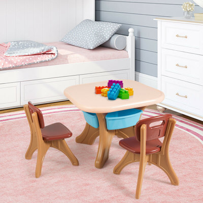 Ensemble de table carrée et de chaises pour enfants Ramiro