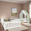 Lit House House avec porte et garde-corps pleine longueur-618287003-618287002