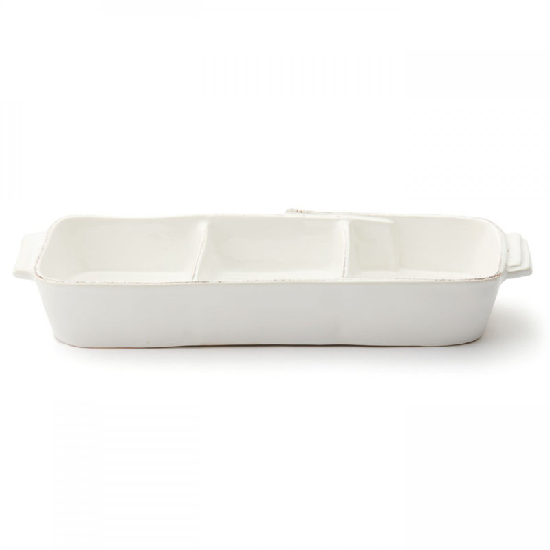 Lastra Stoneware Divided Serving Dish