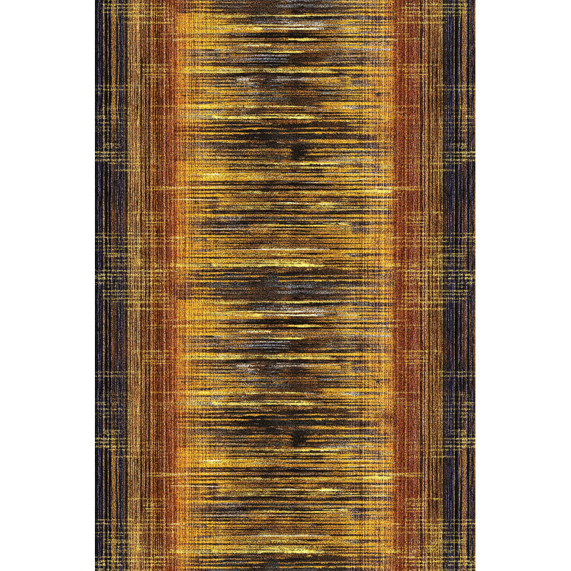 Tapis décoratif lavable à la machine à rayures, Sous-tapis rectangulaire de 3 pi 3 po x 4 pi 11 po