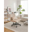 Chaise de bureau Criss Cross sans accoudoirs avec roulettes - polyvalente pour le bureau personnel, la méditation et le maquillage-1682090681