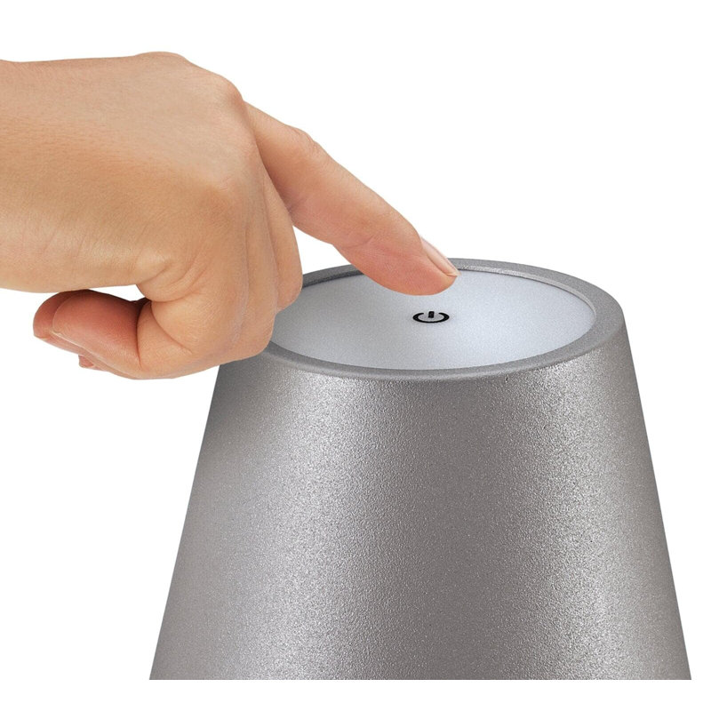 Luce LED Bottle Lamp, 5.25", Gray