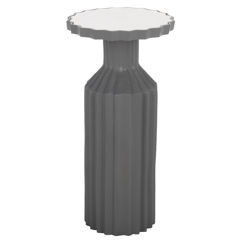 Table d'appoint Cindylyn, Gris/blanc