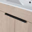 Meuble-lavabo autoportant de 30 pouces avec lavabo en céramique blanche et 2 portes d'armoire à fermeture en douceur