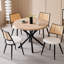 Cotton Blend Upholstered Metal Side Chair in White
