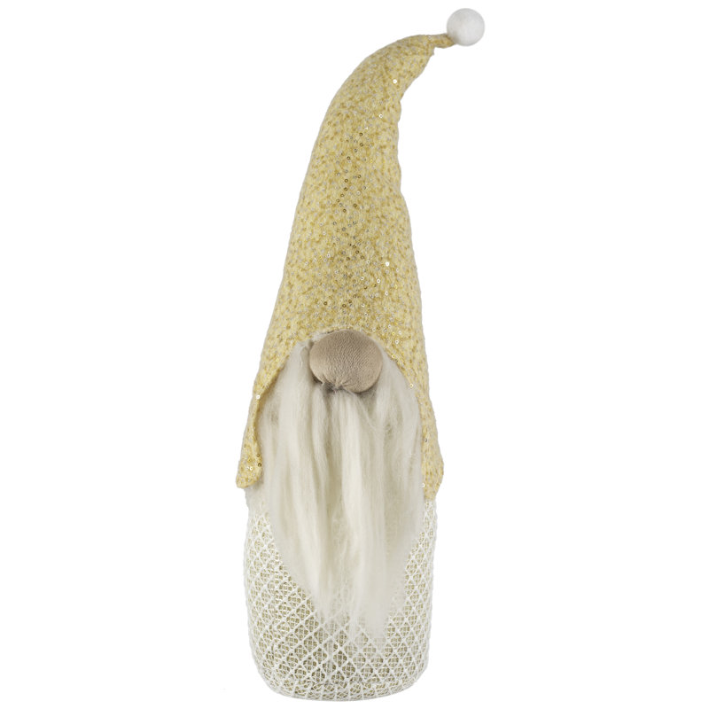 Plush Christmas Gnome With Sequins Tabletop Figure - 17.5"