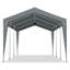 12’ X 20’ Heavy-Duty Dark Grey Carport With Galvanized Steel Frame