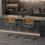 Tabouret de bar / tabouret de bar en acier inoxydable avec dossier en rotin - ensemble de 2-455396136