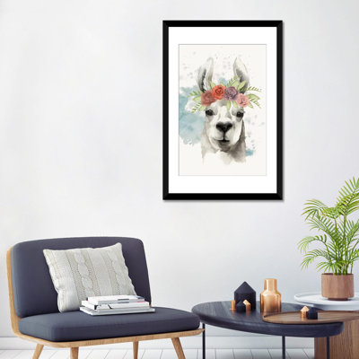" Llama Flora I " by Grace Popp