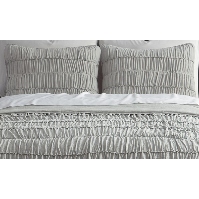 Ensemble de courtepointe 3 pièces DESIGN, Courtepointe double / grand et 2 taies décoratives, Taupe