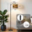 Lampe sur pied à arc avec abat-jour réglable, pêche à la mouche, lever de soleil sur pied, 3 températures de couleur, gradateur haut, avec interrupteur au pied pour la chambre à coucher