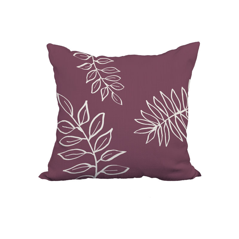 Housse et insert floral floral, 18" x 18", Mauve