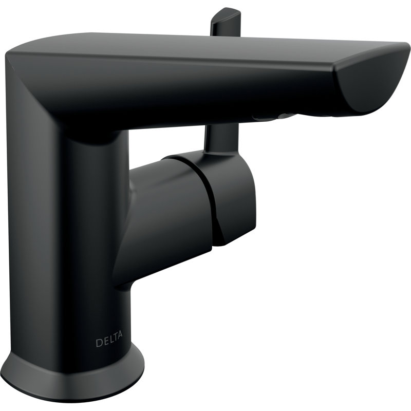 Galeon Single Hole Bathroom Faucet with Drain Assembly, Matte Black