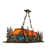 Rustic Lodge 6 - Light Antique Copper Pool Table Lights Pendant