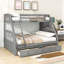Lit superposé simple sur 3 tiroirs avec tablettes Haarika par Harriet Bee-231435021