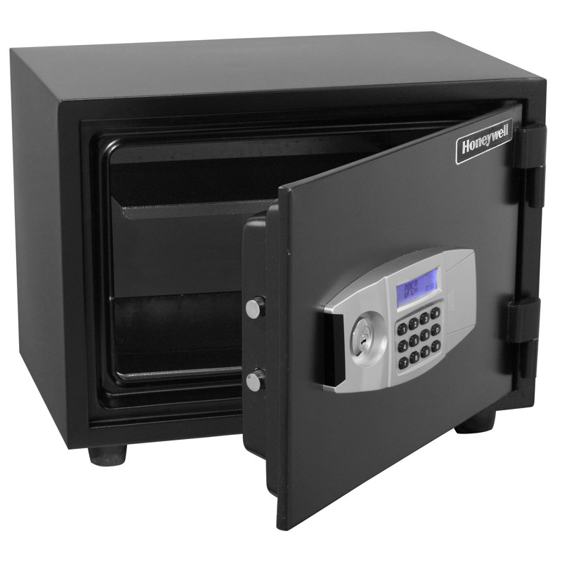 Black Steel Fireproof Digital Lock Security Safe, 0.50 Cu Ft