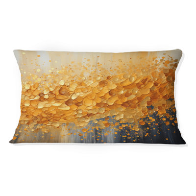 Coussin Golden Radiance I - Abstract Landscape