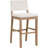 Wood Upholstered Sling Back Bar Stool