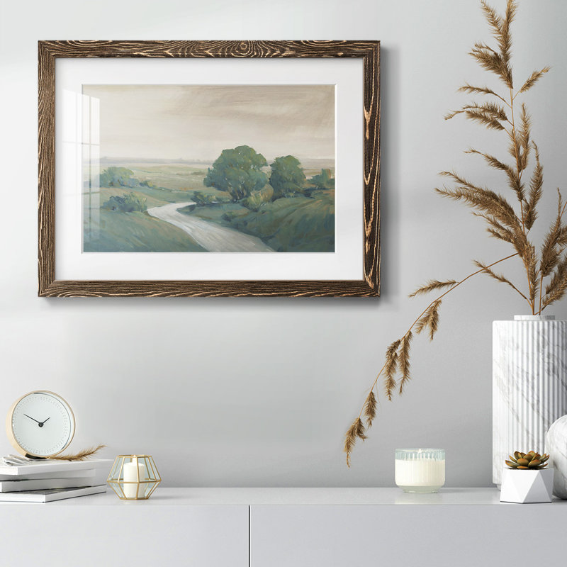 «Run Creek II» - impression d'un seul cadre photo, H 18 po x l 26 po x P 1,5 po, Noyer