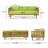 Acacia Wood  Patio Lounge Sofa-1276187721