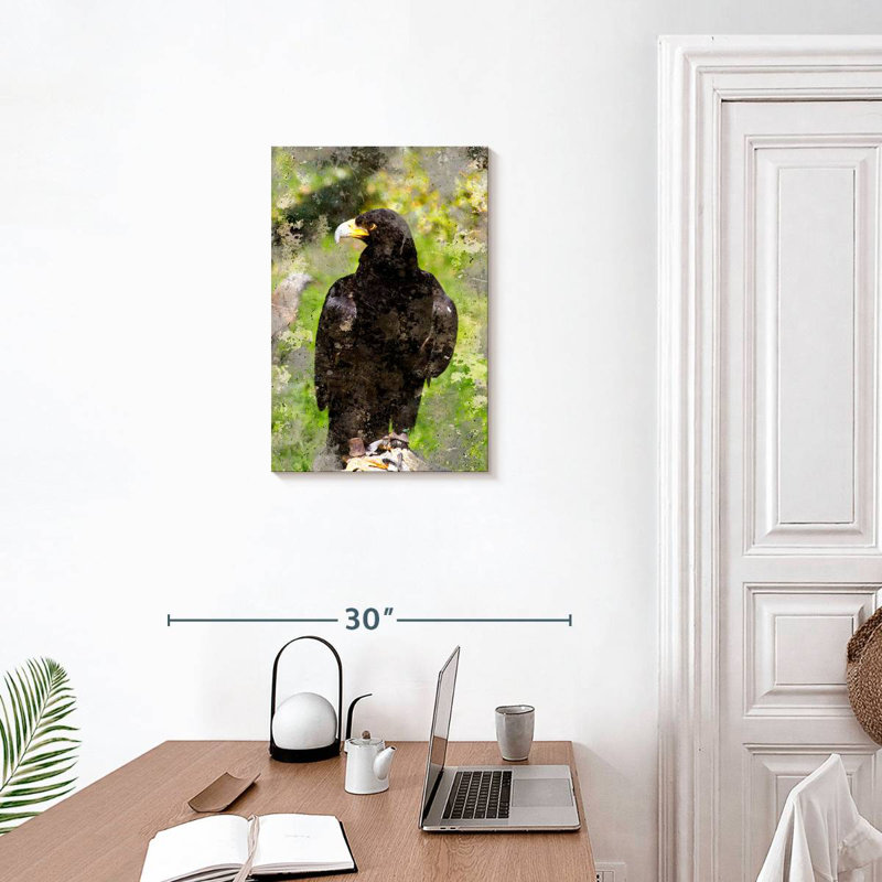 Brampt Majestic Black Eagle, 24" H x 16" W