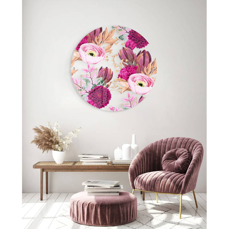Handmade Traditional Plants & Flowers Wall Decor on Acrylic