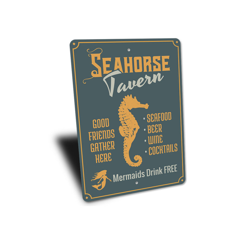 Plaque en aluminium Seahorse, H 14 po x l 10 po x P 0,04 po