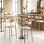 Tabouret de bar 26 po à hauteur de comptoir avec pieds en métal-253721410-253721413