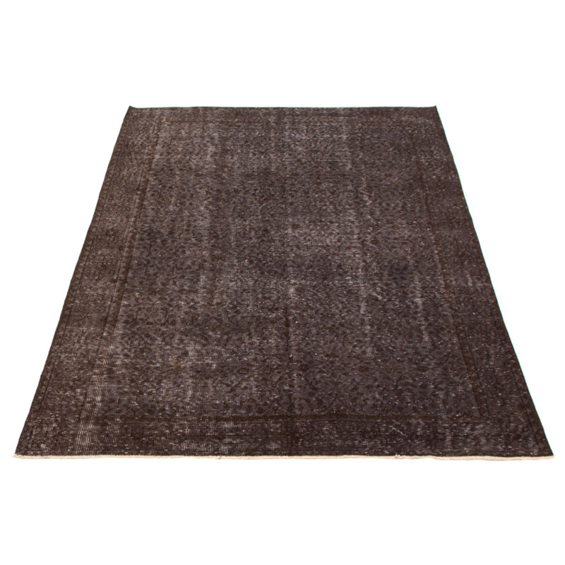 Tapis gris foncé transitionnel de couleur 5 pi 2 po x 8 pi 1 po