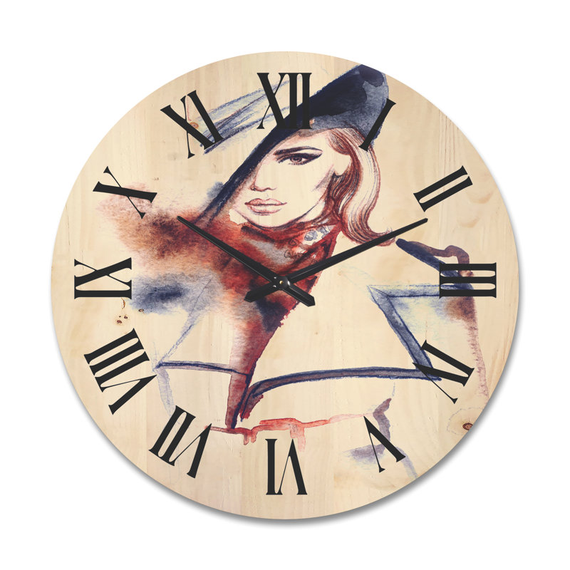 Mode avec horloge murale en bois, Très grand