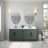 72'' Double Bathroom Vanity with Engineered Marble Top-94811311-94811318