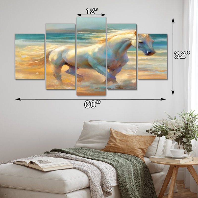 Marrek - animaux, salon, art mural, 5 panneaux