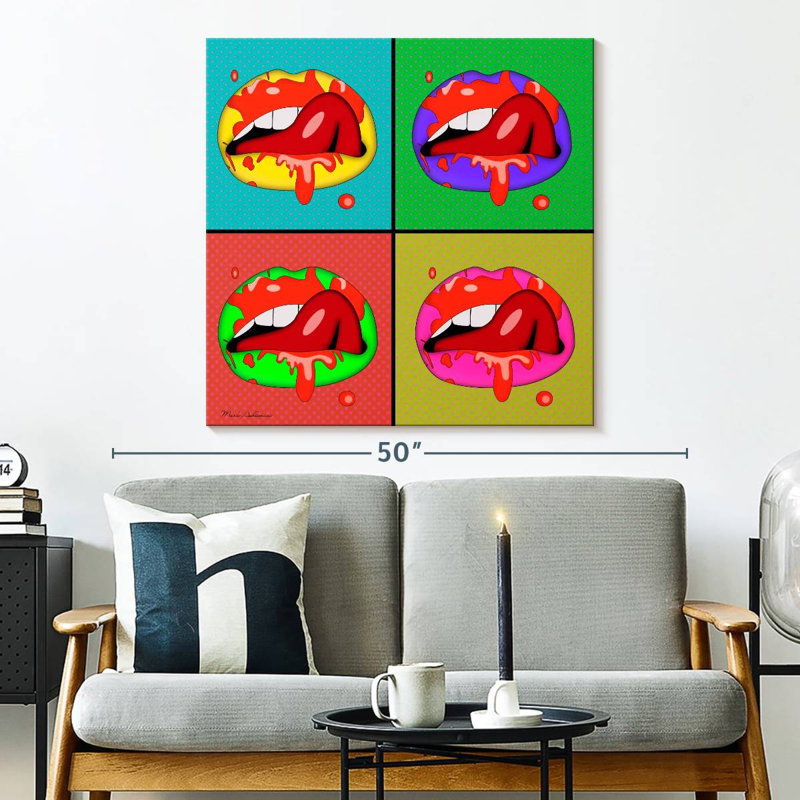 Lips II, 33" H x 33" W