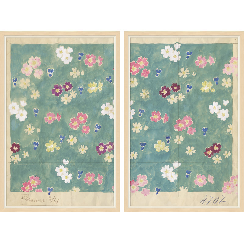 Flower Field Diptych (Var. 2) Print by Paule Marrot