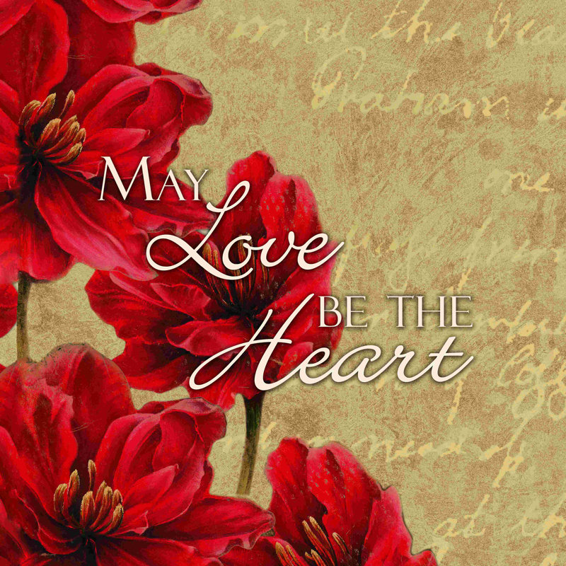 May Love Be Heart, H 12 po x l 12 po