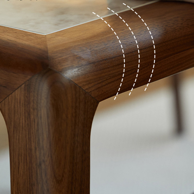 Table de salle à manger en noyer noir ardoise, H 29,5 po x L 78,7 po x l 31,5 po