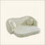 Canapé inclinable incurvé convertible, canapé-lit pliant sans cadre 2 en 1 avec base coulissante et assise profonde, canapé inclinable en chenille à deux places, aucun assemblage requis-130201854-130201855