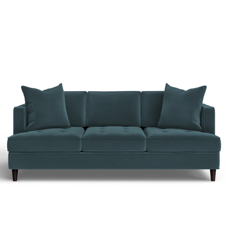 Upholstered 84'' Sofa, Gypsy Teal Performance Microfiber
