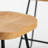 26 Inch Barstool Chair for Kitchen Island, Rustic Saddle, Seat Backless Stools with Metal Leg-118670891