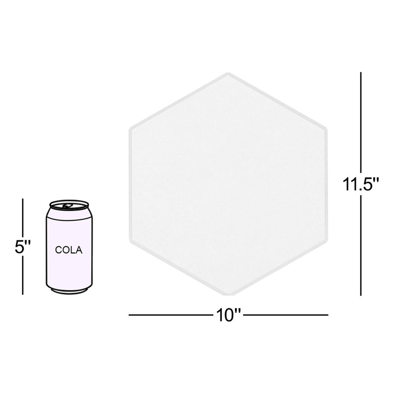 Carreau de porcelaine hexagonal Makoto 18 pièces, Vert Midori